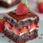 Chocolate Strawberry Brownie Bars First Image