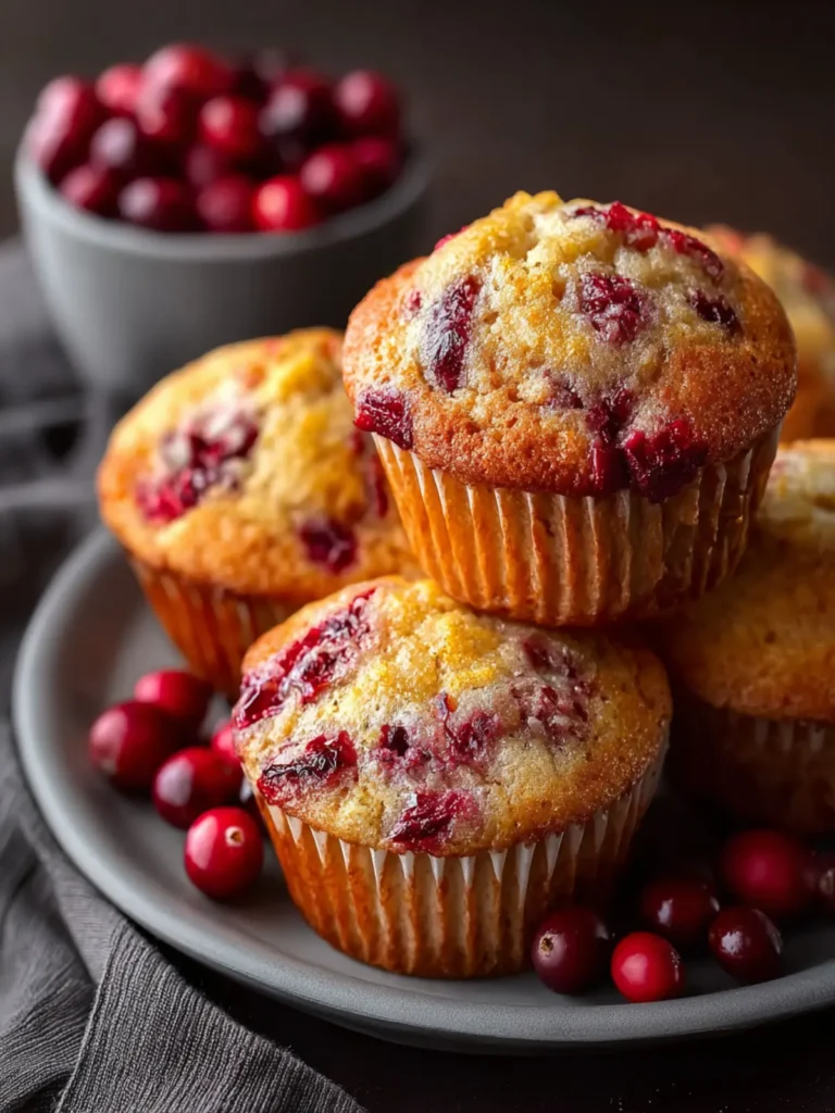 Fresh Cranberry Orange Muffins First Image