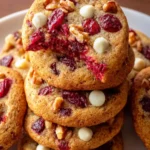 Chewy Spiced Cranberry Cookies with Walnuts First Image