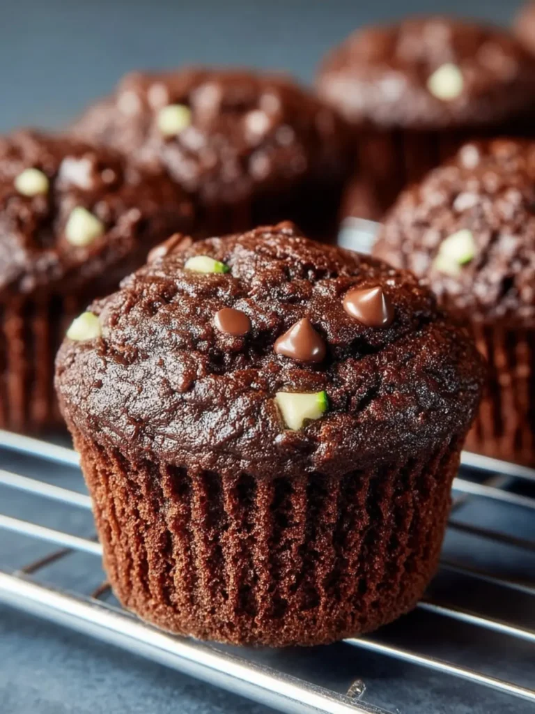Double Chocolate Zucchini Muffins First Image