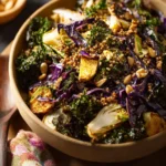 Roasted Cabbage and Kale Salad with Crispy Quinoa First Image
