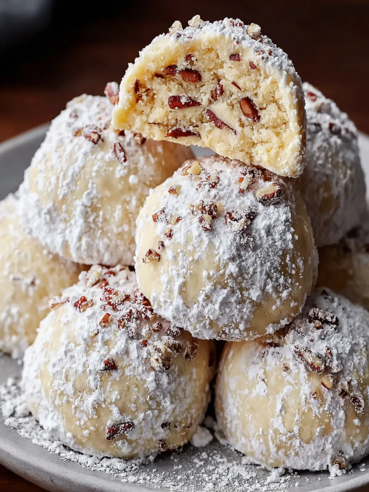 Buttery Pecan Snowball Cookies First Image
