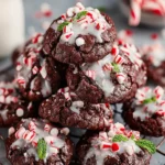 Chewy Mini Chocolate Peppermint Bark Cookies Recipe First Image