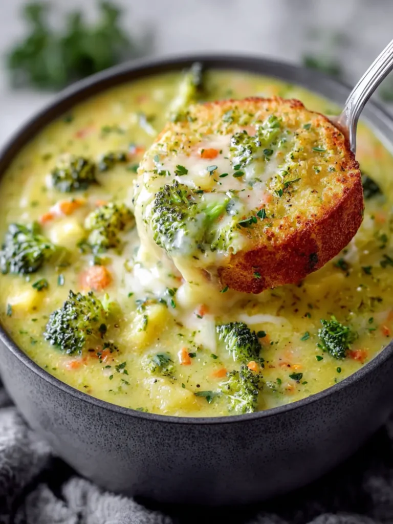 Broccoli Potato Cheese Soup Recipe First Image