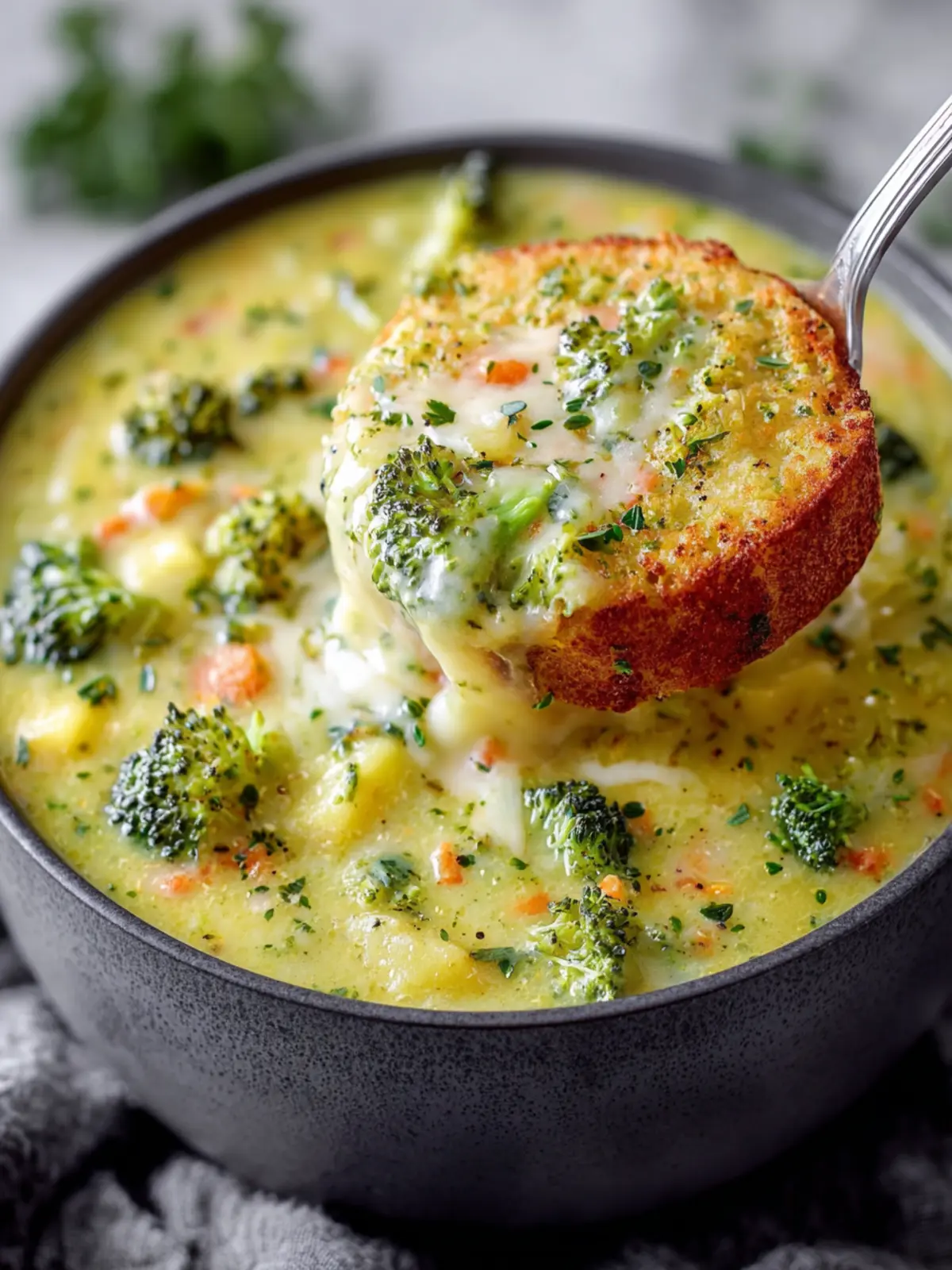 Broccoli Potato Cheese Soup Recipe First Image