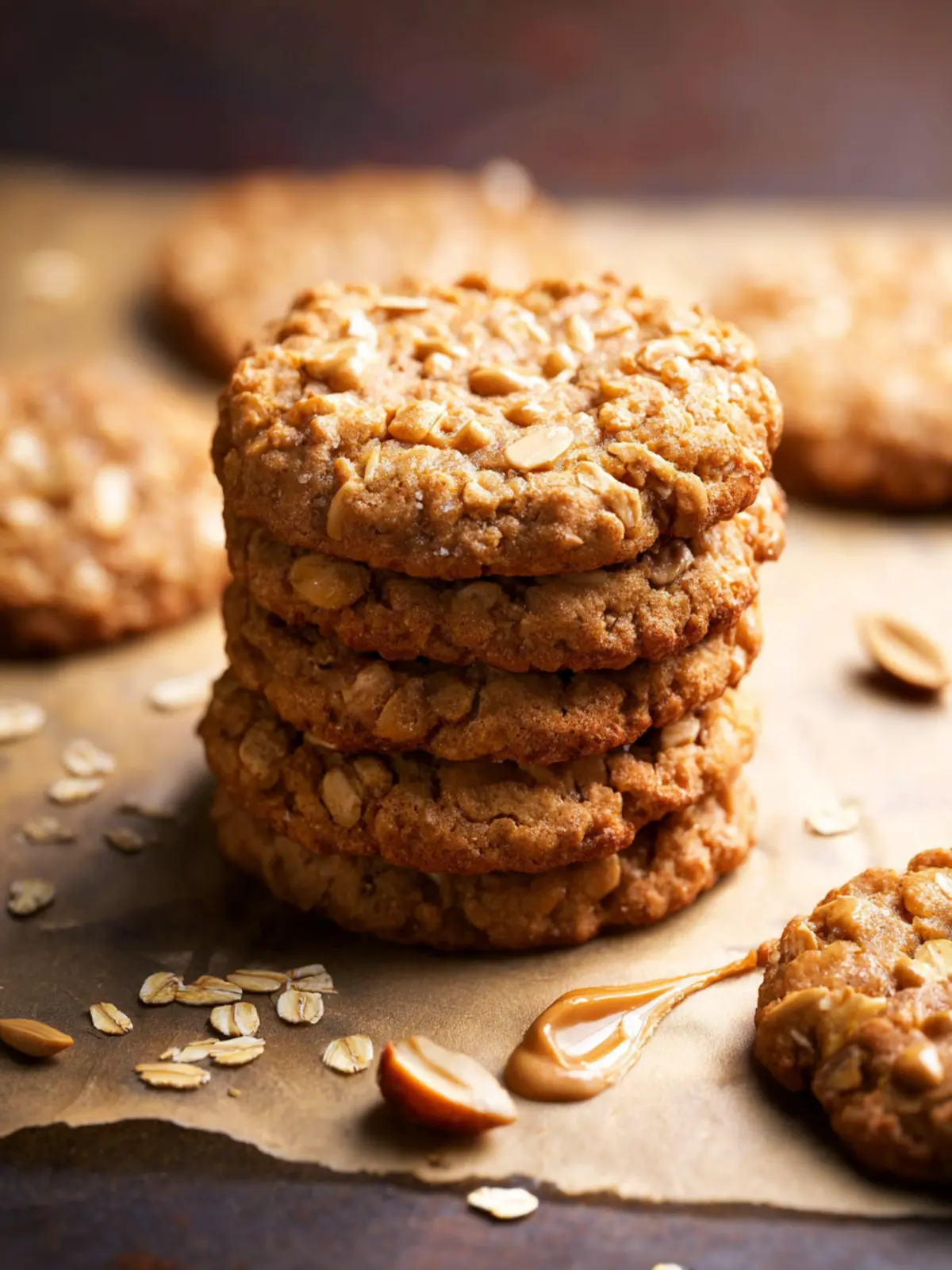 Easy Peanut Butter Oatmeal Cookies Recipe First Image