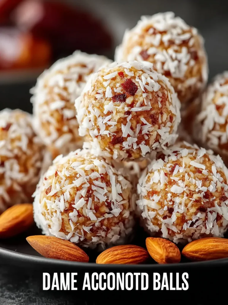 Date Almond Coconut Balls – Easy No Bake Energy Snack First Image