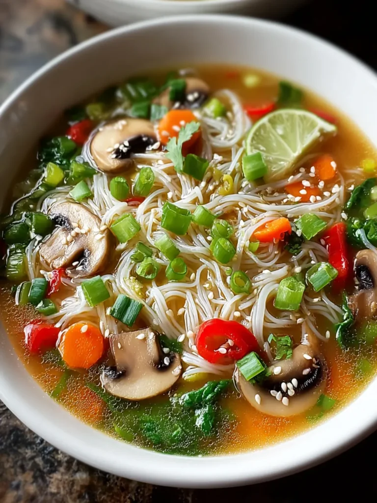 Healing Ginger Garlic Broth with Rice Noodles First Image