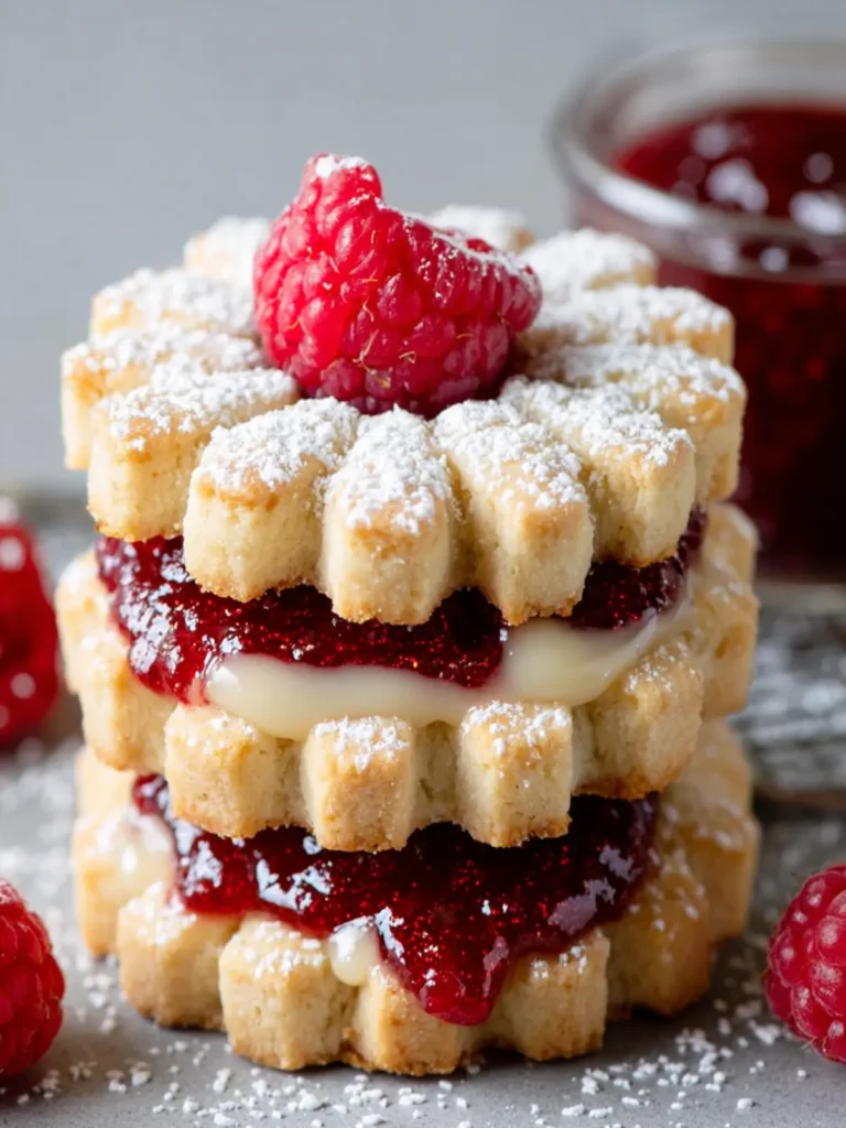Raspberry Linzer Cookies First Image