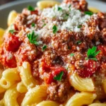 Cheesy Ground Turkey Pasta First Image