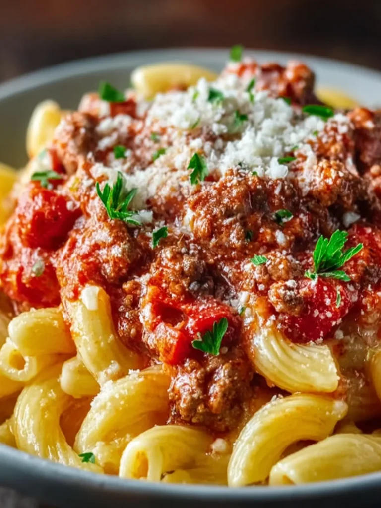 Cheesy Ground Turkey Pasta First Image