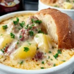 Crockpot Creamy Italian Sausage & Potato Soup First Image
