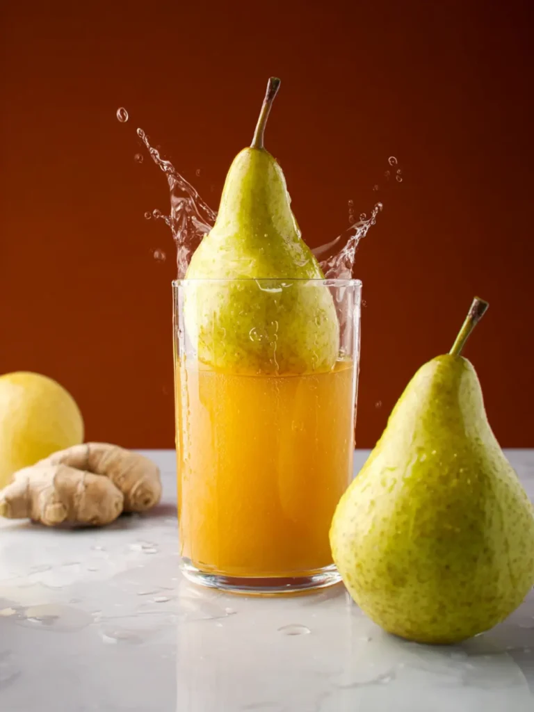 Pear Juice Recipe With Apple & Ginger First Image