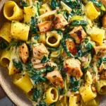 Creamy Chicken Spinach Pasta First Image