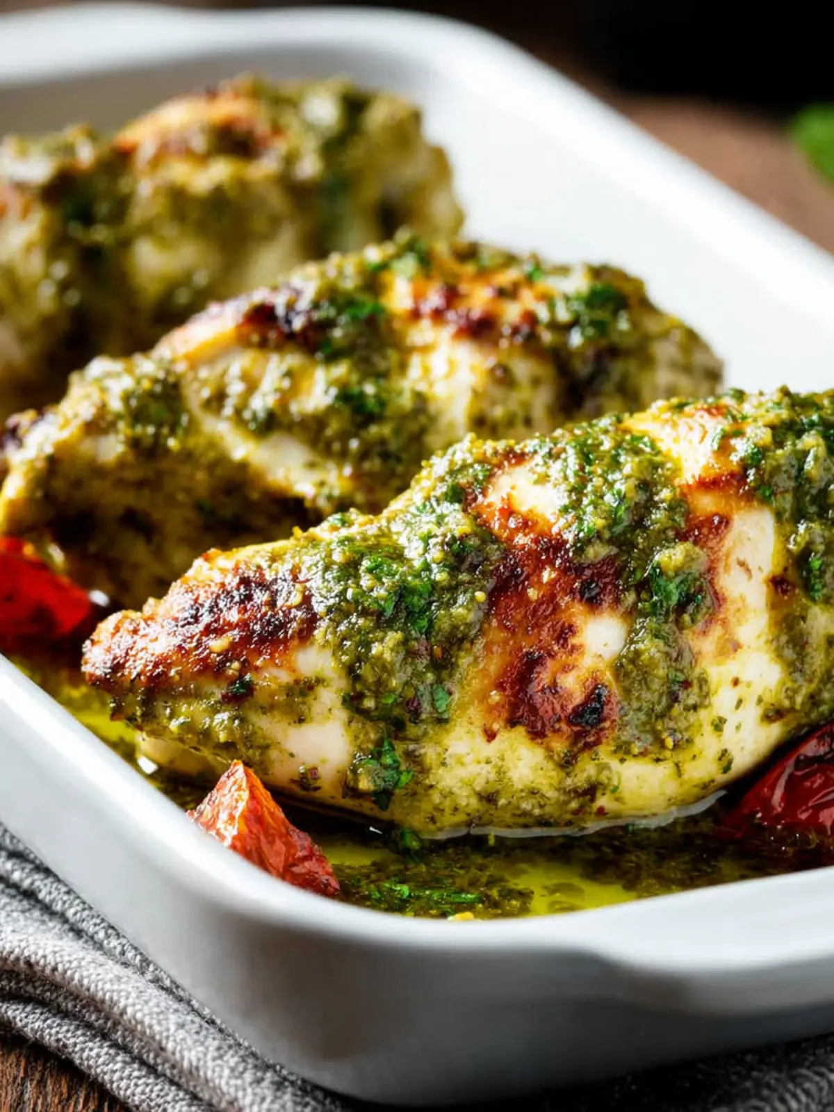 Easy Baked Pesto Chicken First Image