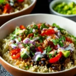 Ground Beef Cauliflower Rice Taco Bowls First Image