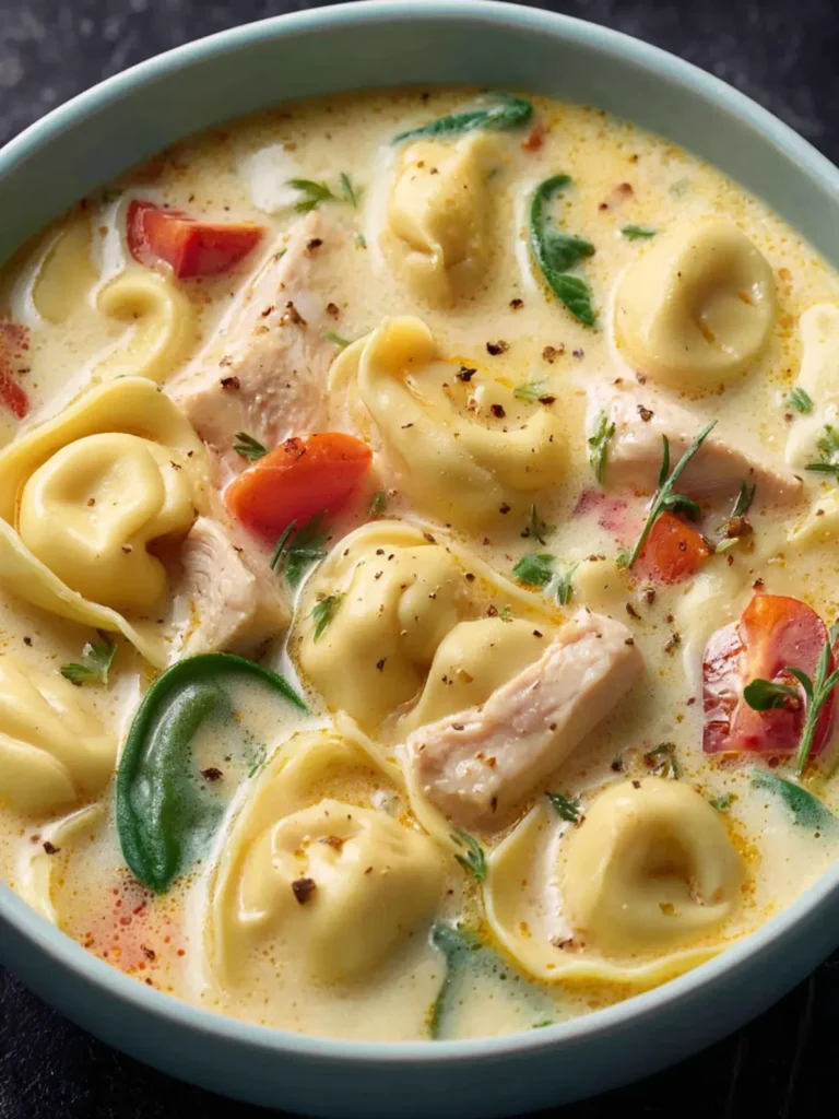 Creamy Chicken Tortellini Soup First Image