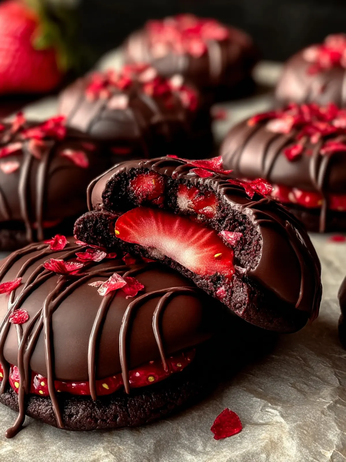Irresistible Chocolate Covered Strawberry Cookies Recipe First Image