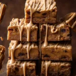 Brown Butter Glazed Peanut Butter Blondies. First Image