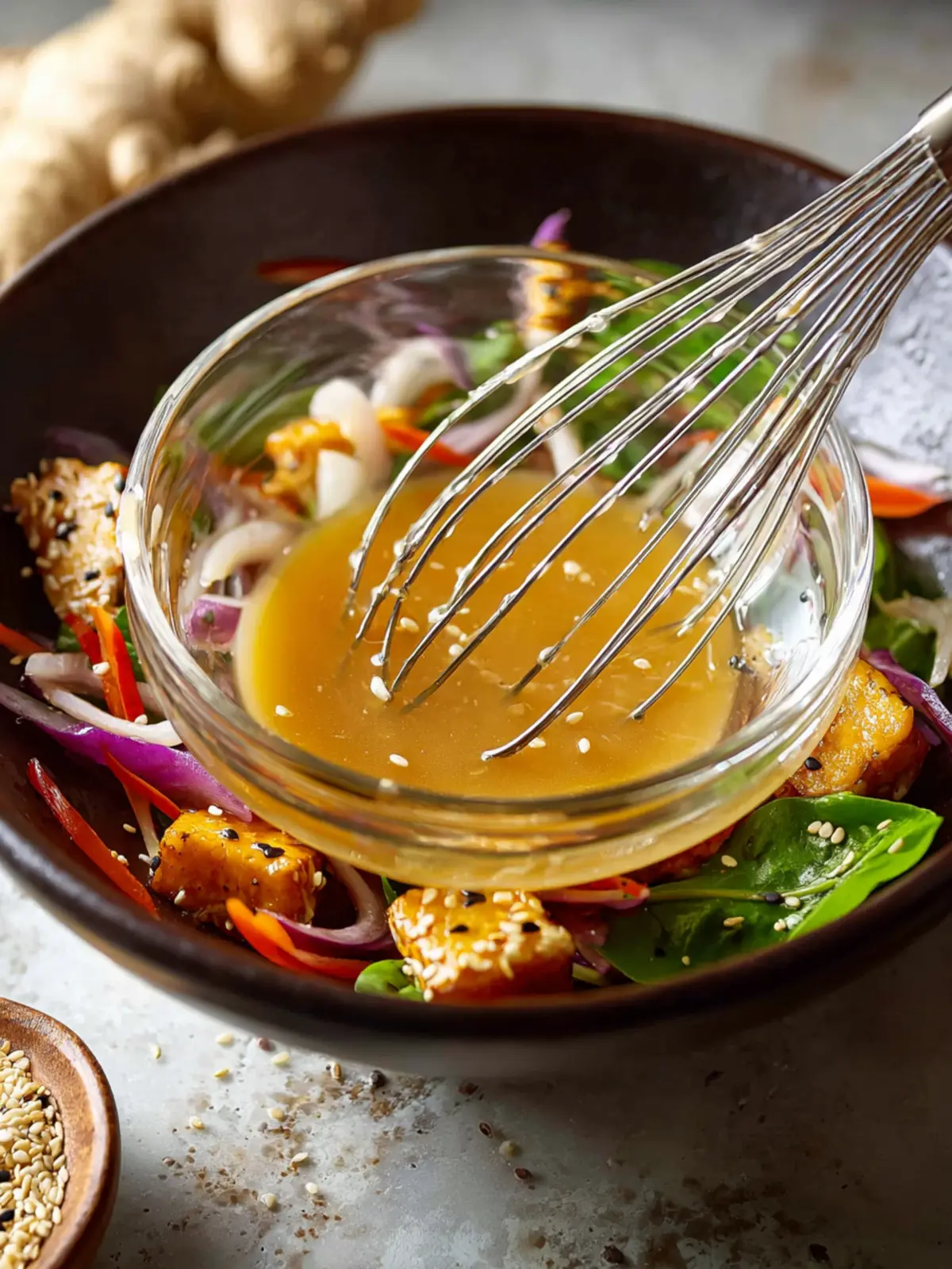 Healthy Sesame Ginger Dressing Recipe, Quick + Easy First Image