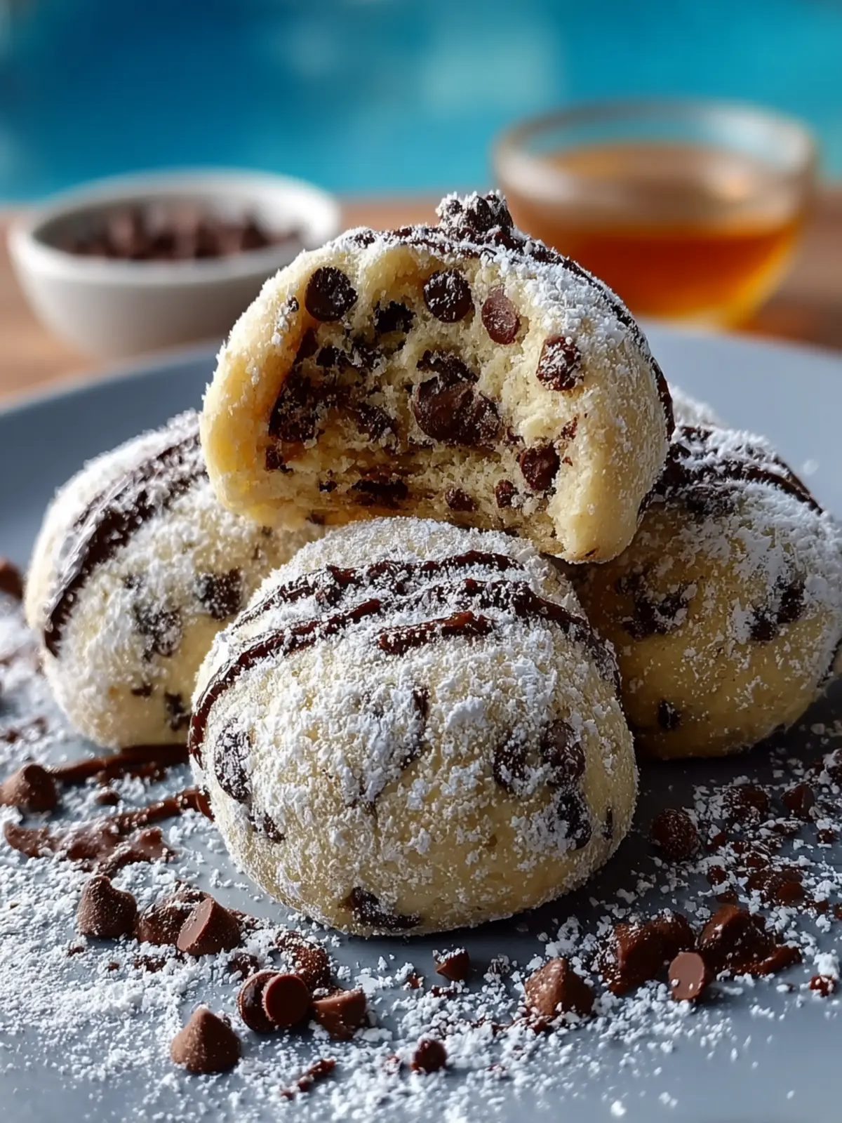 Chocolate Chip Snowball Cookies First Image