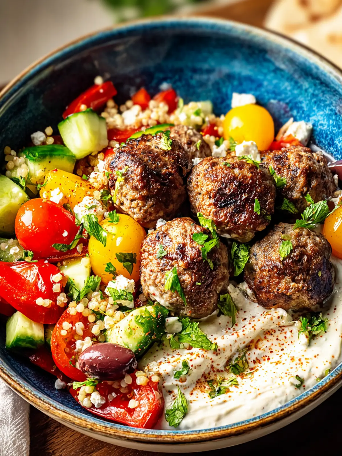 Delightful Mediterranean Meatball Bowl Recipe You’ll Love First Image