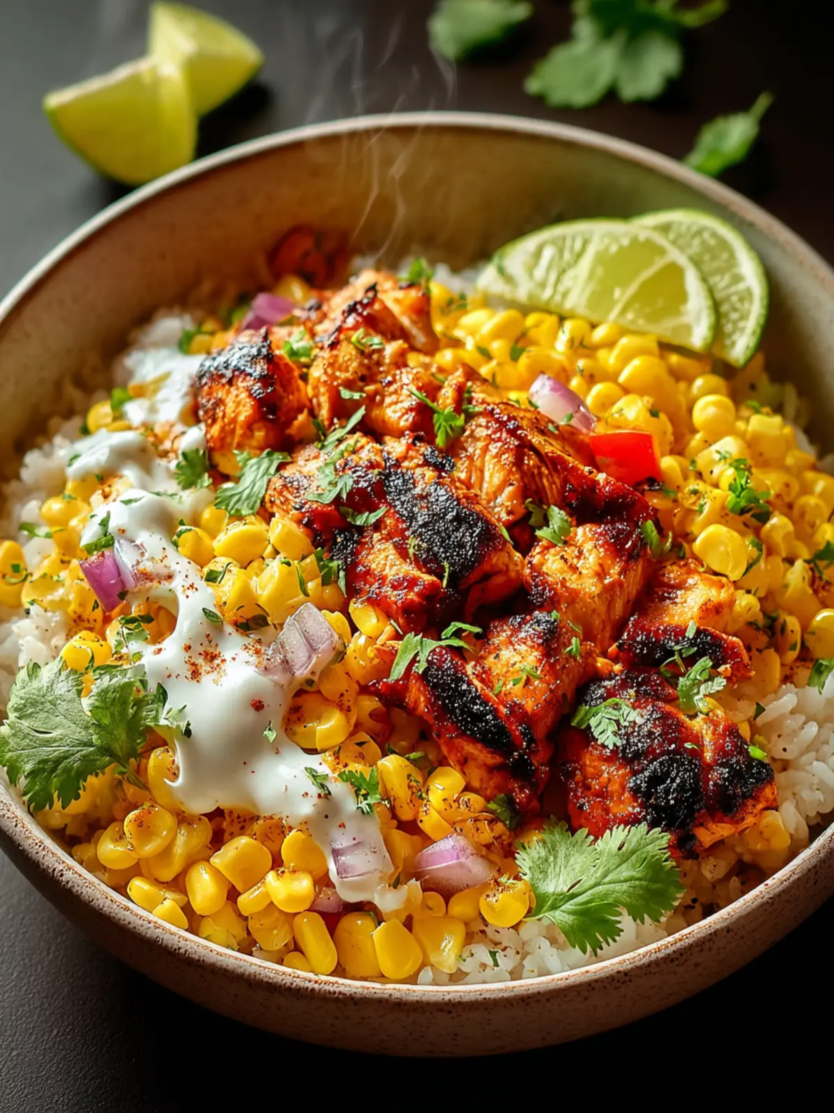 Irresistible Street Corn Chicken Rice Bowls Recipe First Image
