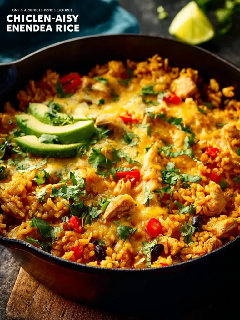 One Pot Cheesy Chicken & Enchilada Rice First Image