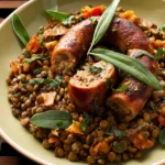 Sausage and Lentils with Fried Sage First Image
