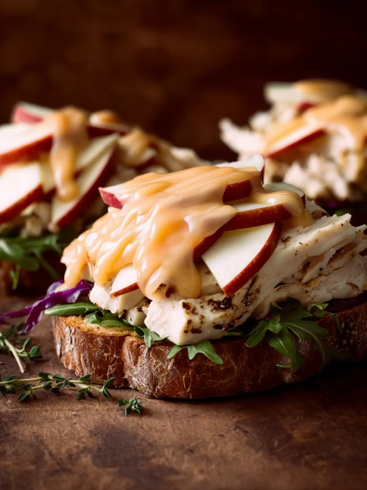Turkey, Apple & Brie Open-face Sandwich: Effortlessly Delicious!