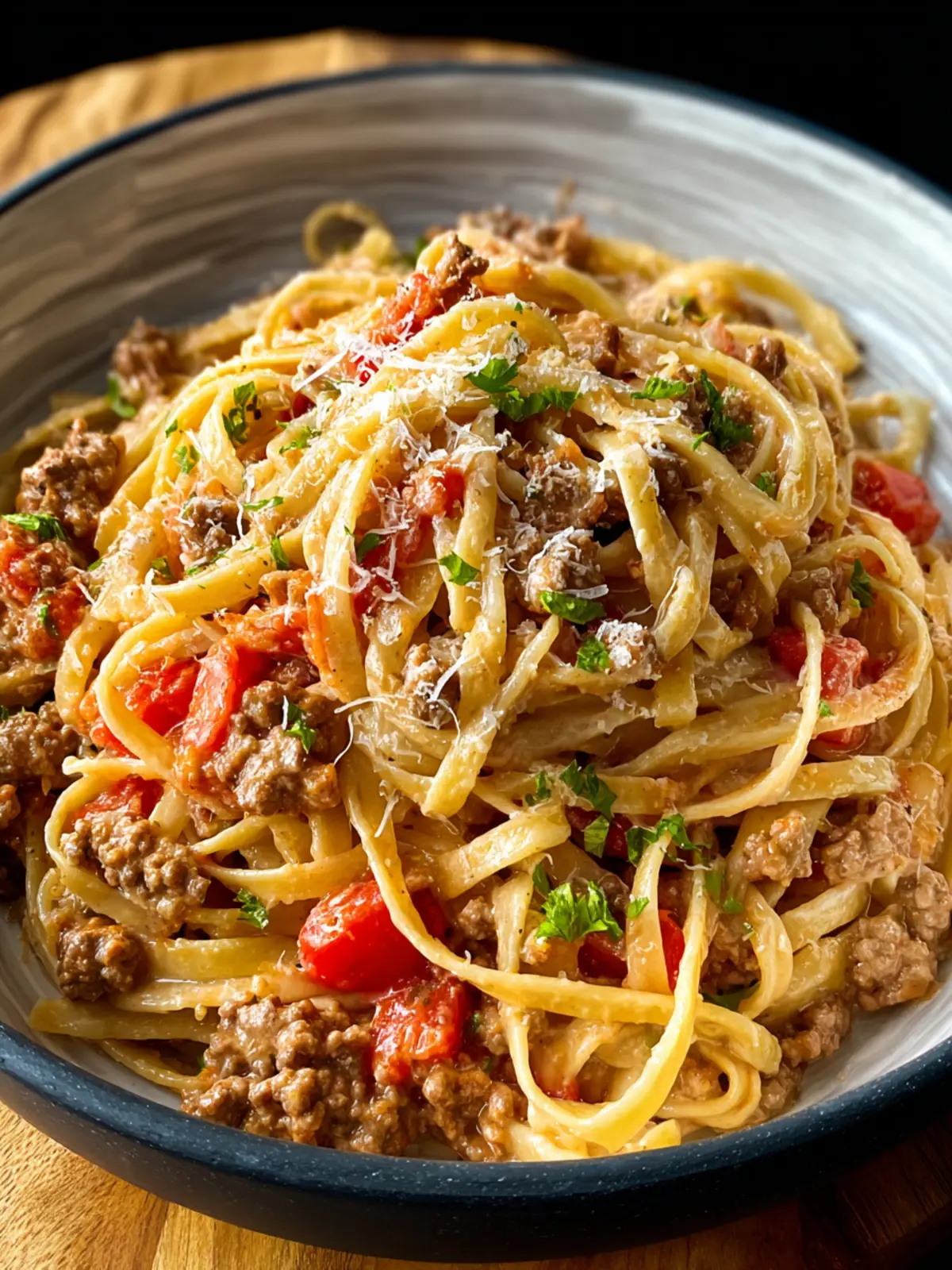 Ground Beef Alfredo First Image