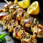Lemon Basil Chicken Skewers First Image