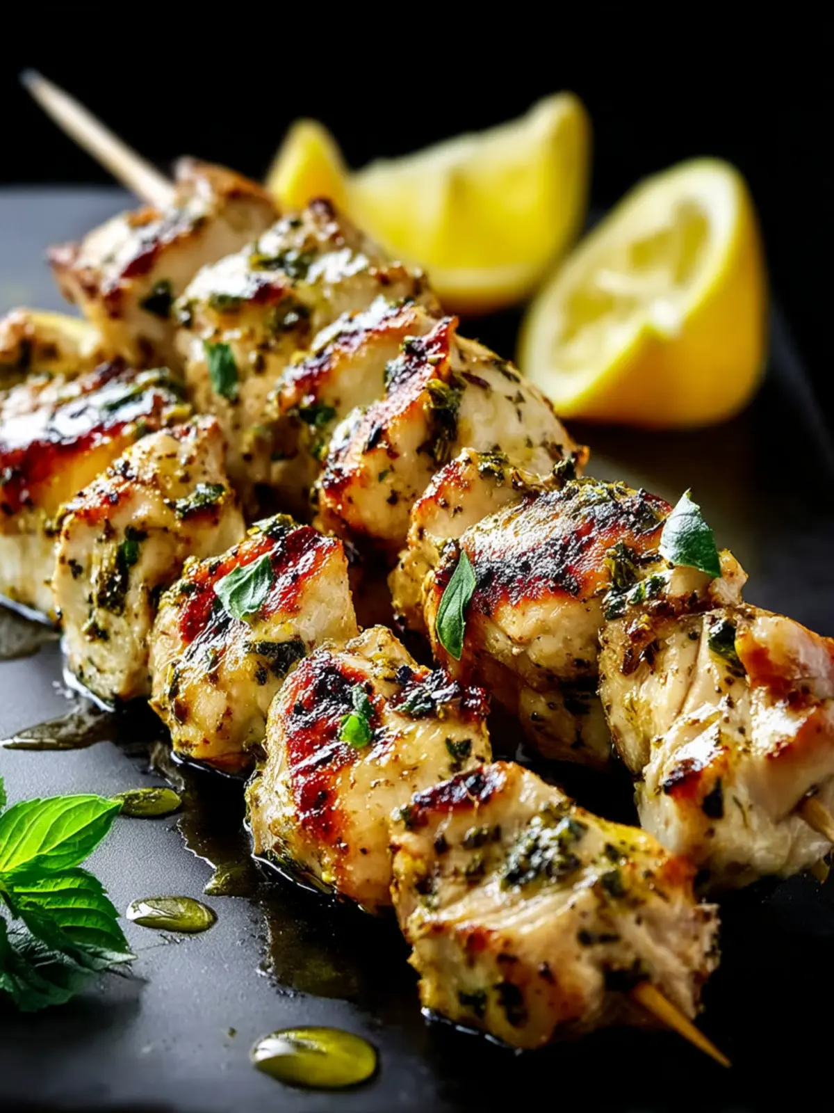 Lemon Basil Chicken Skewers First Image