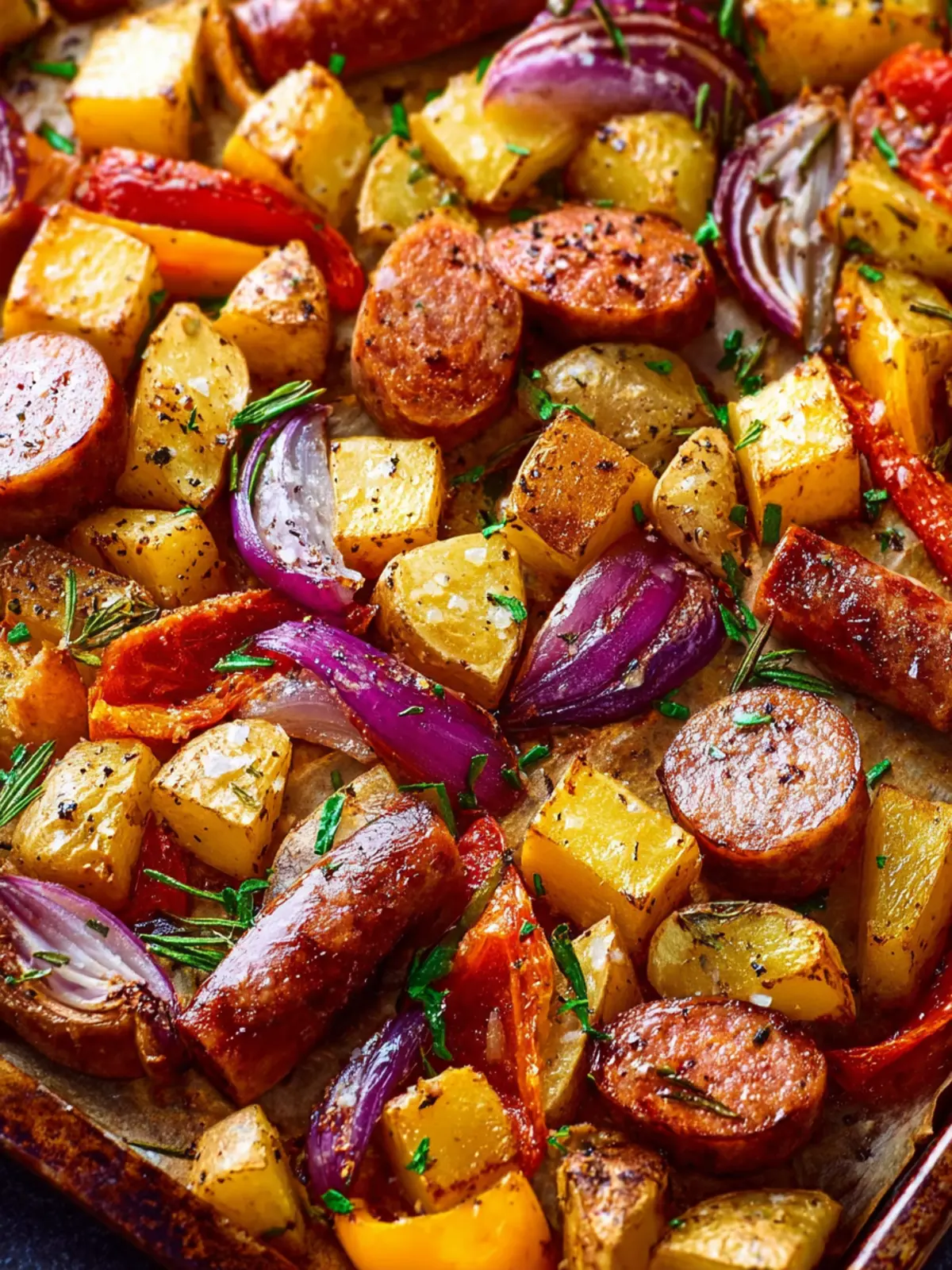 Sheet Pan Sausage and Potatoes First Image