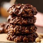 Chocolate Peanut Butter No Bake Cookies First Image