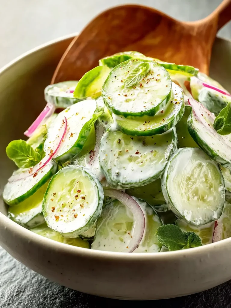 Cucumber Salad with Sour Cream Dressing First Image