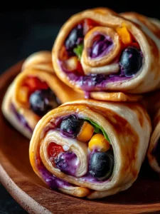 blueberry veggie quesadilla rolls First Image