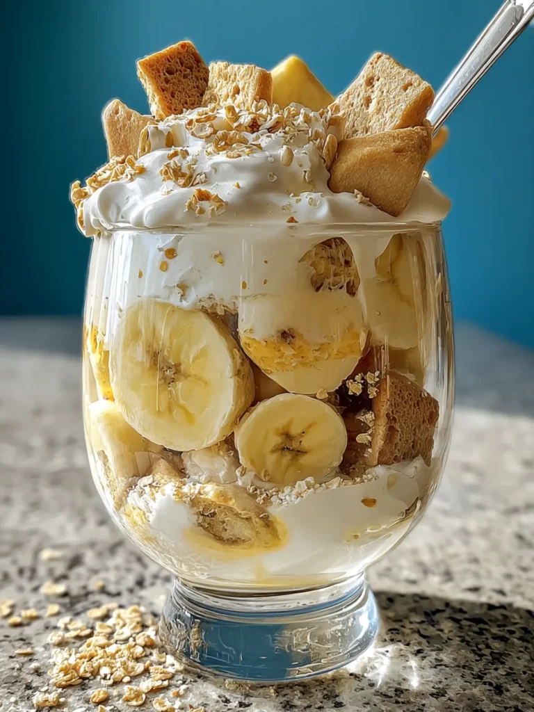 healthy banana pudding Greek yogurt First Image